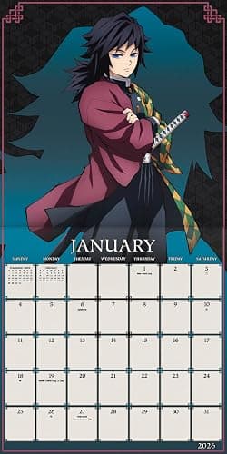 2026 Demon Slayer: Kimetsu no Yaiba Wall Calendar thumbnail 2