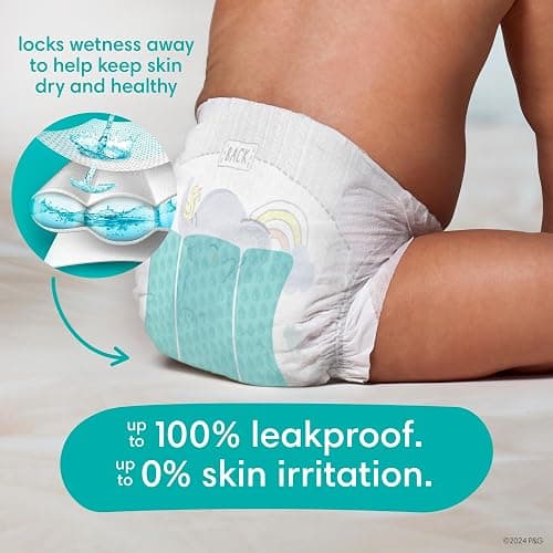 Pampers Baby Diapers - Swaddlers - Size 3, 136 Count, Ultra Absorbent Disposable Infant Diaper - Size 3 - 136 thumbnail 2