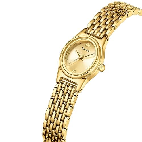 Rovixs Petite Vintage Luxury Women Watch, Japanese Movement, Elegant Retro Ladies Dress Watch, Water Resistant, Adjustable Bracelet with Tool thumbnail 2