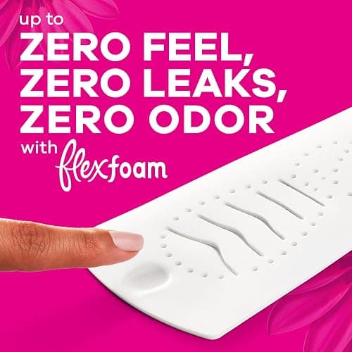 Always Radiant Feminine Pads for Women, Flexfoam Pads with Wings, Size 1, Regular Absorbency, Lightly Scented, 90 Count (3 Packs of 30) thumbnail 5
