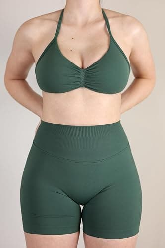 AUROLA Influence Strappy Bra Sports Bras for Women, Backless Padded Impact Strappy Bra Workout Gym Yoga with Removable Cups thumbnail 3
