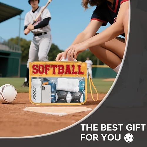 Baseball Gift Bags Baseballs Treat Bags Team Gifts Clear Chenille Letter Zipper Pouch Accessories Stuff Sport Portable thumbnail 2