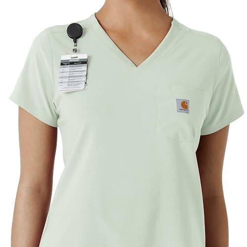 Carhartt Force Cross-Flex Women's Tuck-in Scrub Top, Big Sky, S thumbnail 7