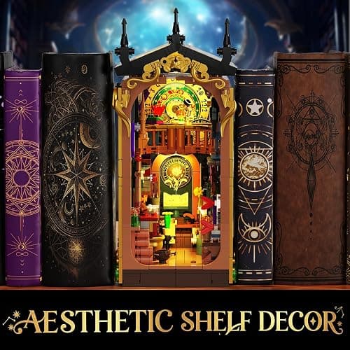 INSOON Magic Astrology Book Nook Building Set with Lights, 946 PCS DIY Booknook Building Block Model Kit for Home Bookshelf Decor, Miniature House Building Brick for Adults Teens Boys Girls Ages 10+ thumbnail 5