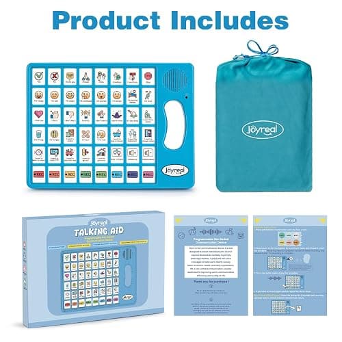 Joyreal AAC Device for Autism, Non Verbal Communication Tools for Speech Therapy & Stroke Rehab. Speech Communication Tablet, Autism Talking Aids with 8 Programmable Buttons & Adjustable Volume thumbnail 9