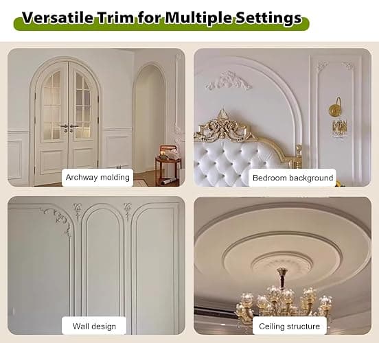 Flexible Wall Trim Doorway Arch Molding, Premade Arch Kit for Door Frame, Interior Curved Frame Half Circle Doorway for Decor Home thumbnail 6