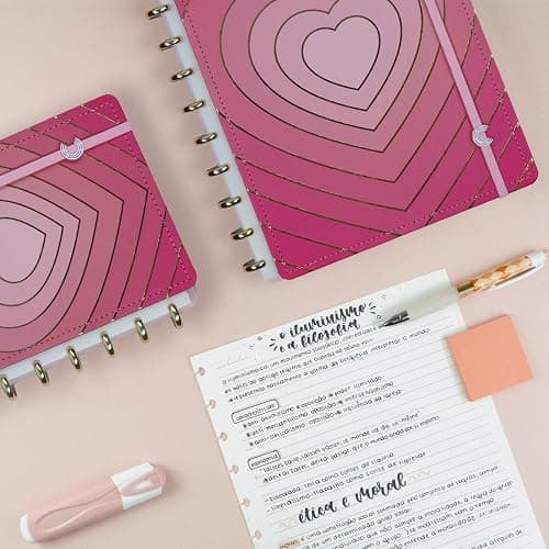 CREATE A NOTEBOOK Discbound Premium - Plan, Organize, Customize, and Create with Ease. For Work Meetings, School, Journal, or Daily Use 80 Pages (Golden Love LARGE 7.87 in x x 10.82 in) thumbnail 2