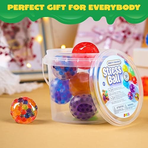 JOYIN Mini Stress Balls, Random 9 Pack Squishy Toys Fidget Balls for Adults, Stress Relief Ball, Relieve Work Anxiety, Exercise Hand Flexibility, Party Favors thumbnail 7