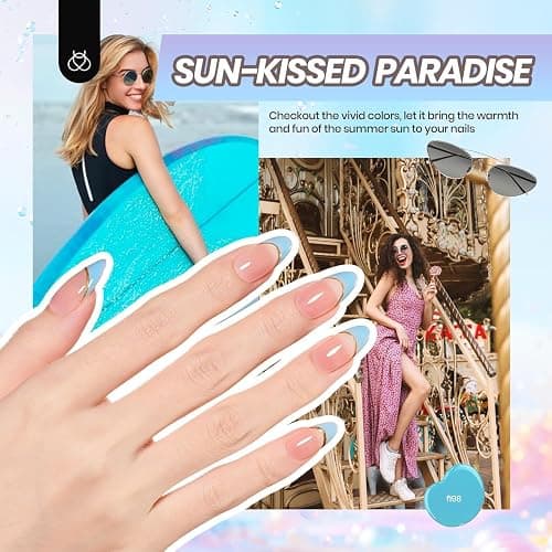 Beetles Gel Nail Polish Kit with U V Light -54 Pcs Gel Nail Kit Four Seasons Glow 32 Colors Set with Base Matte & Glossy Top Coat Soak Off Home Salon Nails DIY Manicure Gifts for Women Teen Girls thumbnail 3