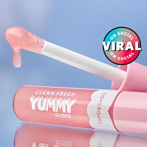 COVERGIRL Clean Fresh Yummy Lip Gloss, Sunshine Rays, W&F, Hydrating, Non-Sticky, Hyaluronic Acid, Glassy Shine, 0.33oz thumbnail 5
