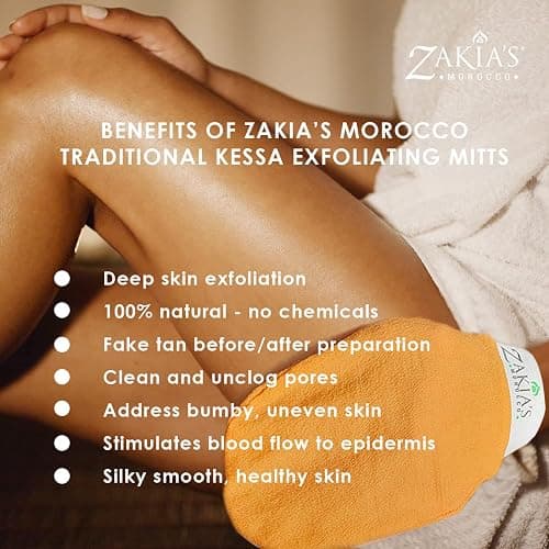 Original Kessa Exfoliating Glove - Lively Pink - Microdermabrasion Exfoliating Mitts, Removes unwanted dead skin, dirt and grime and Keratosis Pilaris. Great for spray tan removal. 1 unit thumbnail 2