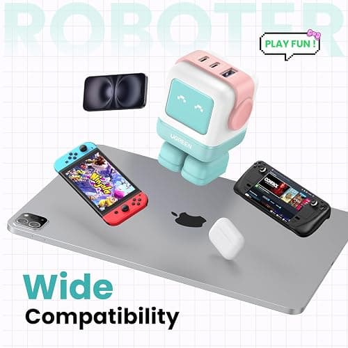 UGREEN Uno 65W USB C Charging Block Nexode 3-Port GaN Charger Compact Fast USB C Power Adapter for MacBook Pro/Air, XPS 13, Note 20/10+, iPhone 16/15, Galaxy S24/S23, Steam Deck, ROG Ally(Purple) - Purple thumbnail 10