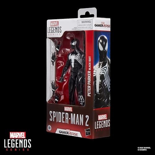 Marvel Legends Series Gamerverse Peter Parker Black Suit, Spider-Man 2 Video Game -Inspired Collectible 6 Inch Action Figure thumbnail 9