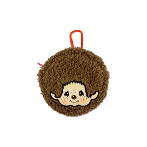 Sonix x Monchhichi Plush Earbud Pouch | Tech Keychain Bag Charm, Fuzzy Plush Character Coin Purse for Small Accessories, Earbuds | Monchhichi Boy - Image 1