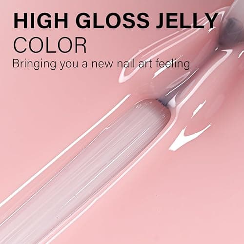AILLSA Milky Pink Nude Gel Nail Polish, 15ml Translucent Soak Off UV LED Light Cure Gel Polish, Long Lasting for French Nail Art Salon DIY Manicure at Home thumbnail 6