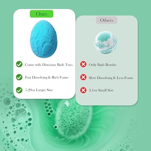 Persidra Kids Bath Bombs with Surprise Inside, XXL Large Dinosaur Bath Bombs 8pcs Bath Bomb Set with Toys Inside, Dino Toy Gifts for Kids Age 3 4 5 6 7 8 9 10 11 12 thumbnail 4