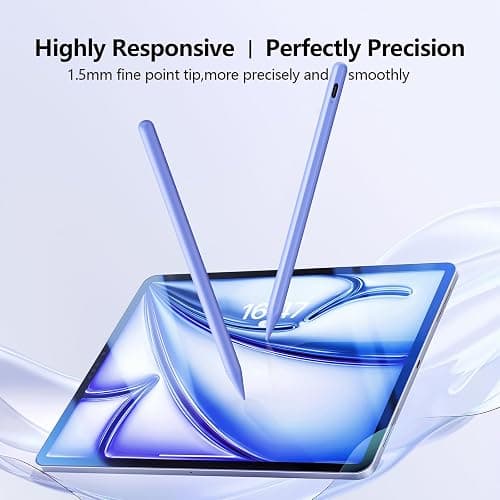 JAMJAKE Stylus Pen for iPad 6th-11th Generation-2X Fast Charge Active Pencil Compatible with 2018-2026 Apple iPad Pro 11"/12.9"/M4, iPad Air 3/4/5/M2/M3/M4,iPad mini 5/6/7 Gen-Purple thumbnail 2