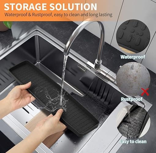 30 Inch Silicone Magnetic Stove Top Shelf, Kitchen Shelf Over Stove Spice Rack Apartment Must Haves Kitchen Gadgets for Above Stovetop Seasoning Organization and Storage with 2 Functional Prtitions thumbnail 6