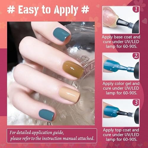JODSONE 32 Colours Gel Nail Polish Kit with U V Light Classic Black and White Nude and Blue Purple Gel Nail Polish Set with Lamp Starter Kit Suitable for All Seasons Perfect Gifts for Manicure Lover thumbnail 7