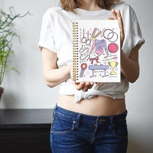 OHDCE Gymnastic Spiral Notebook Journal 5.5x8.3 Inch, Gymnastics Gifts, Gym Girl Gifts Hardcover Journal Notebook for Study Work Office thumbnail 9