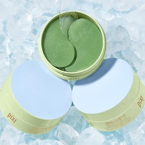 Pixi DetoxifEYE Depuffing Hydrogel Eye Patches with Cucumber, Hyaluronic Acid & Caffeine for Puffy Eyes and Dark Circles | Treats Tired Eyes, Puffiness and Eyebags | Hydrate Eye Area, 60 Patches thumbnail 4