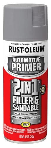 Rust-Oleum 260510 Stops Rust Automotive 2-in-1 Filler & Sandable Primer Spray, 12 oz, Gray - Image 1