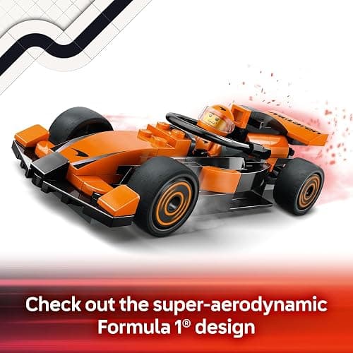 LEGO City F1 Driver with McLaren Race Car Toy - Model Car Building Toy Kit for Kids, Boys and Girls, Ages 6+ - F1 Collectible for Fans - with a Driver Minifigure - Gift Idea for Birthdays - 60442 thumbnail 3