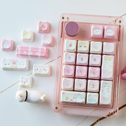 KiiBoom x Maorbeng Meow Meow Squad Keycaps Set, Dye-Sublimation PBT, Mao Profile, 142 Keys Custom Keycaps for ANSI Layout, MX Switches Mechanical Gaming Keyboard thumbnail 3