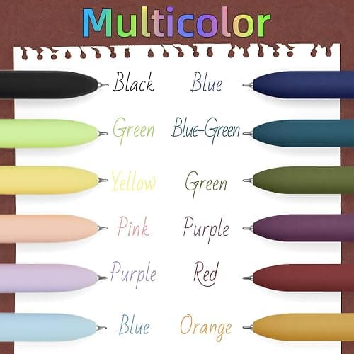 UIXJODO Colored Pens, 12 Pcs Colorful Pens Fine Point Smooth Writing Pen, 0.5mm Colored Ink Gel Pen for Journaling Note Taking, School Supplies Gifts for Women (12 Pcs Gold Vibrant and Vintage) thumbnail 3