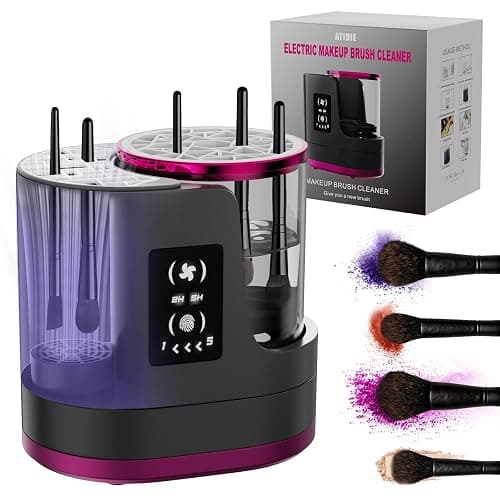 3 IN 1 Electric Makeup Brush Cleaner,Automatic Makeup Brush Cleaner with Makeup Brush Dryer,Portable USB Deep Cleaning for All Size Beauty Makeup Brush Set,Blush Brush (Grey) - Image 1