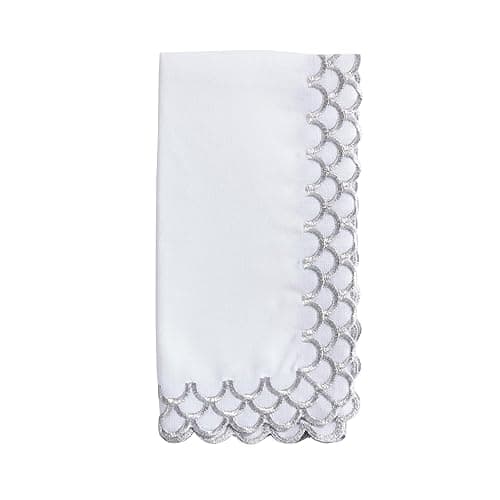 Saro Lifestyle Scalloped Edge Napkin (Set of 4)