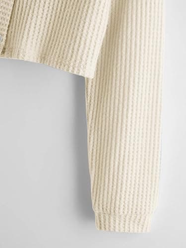 SweatyRocks Women's Long Sleeve Button Front V Neck Soft Knit Cardigan Sweaters thumbnail 4