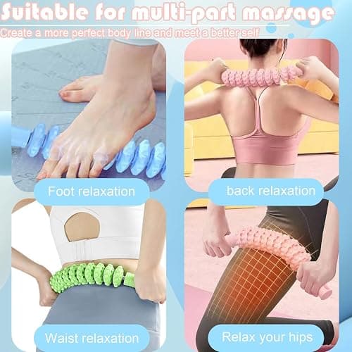 Ao Yee ZGL Bendable Roller Massage Stick for fasciamassage, Cellulite Elimination, Lymphatic Circulation Promotion and Muscle Soreness Relief - Multifunctional Massage Roller for Leg and Back Muscle thumbnail 6
