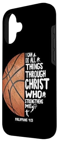 I can do all things through Christ Philippians Basketball Case for iPhone 16 thumbnail 2