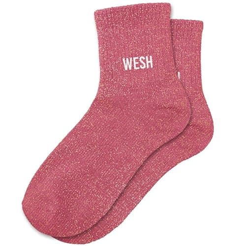 STC, Chaussettes paillettes courtes - Rose, Wesh (taille unique 36-42) - Image 1