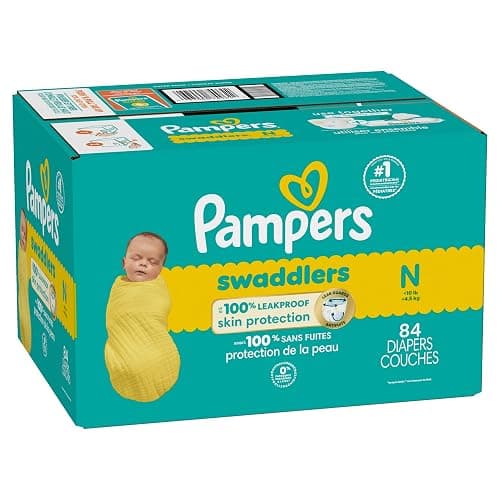 Pampers Baby Diapers - Swaddlers - Size 0, 84 Count, Ultra Absorbent Disposable Newborn Diaper thumbnail 14