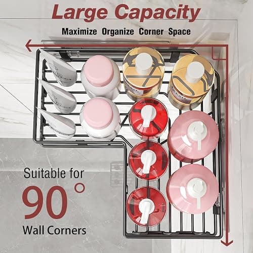 Youvip Shower Caddy Corner with Soap Holder, No Drilling Shower Shelves-Rustproof, Adhesive Shower Organizer Corner for Dorm. Black, 4-Pack thumbnail 6