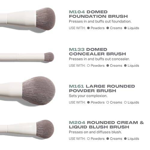 Morphe Best of Blends 8 Piece Makeup Brush Set - Face and Eye Makeup Brushes for Foundation, Concealer, Powder, Blush, Eyeshadow & Brows - Professional Brush Kit (8 ct) thumbnail 2