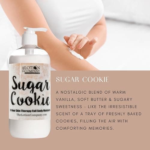 The Lotion Company 24 Hour Skin Therapy Lotion – Sugar Cookie Scented Full Body Moisturizer, Paraben Free, Made in USA, w/Aloe Vera, 16 oz thumbnail 2