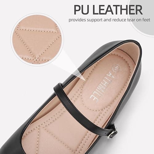 ATHMILE Mary Jane Shoes Women Ballet Flats Shoes for Women Slip on Comfortable Dressy Adjustable Strap for Work Office Business Casual thumbnail 5