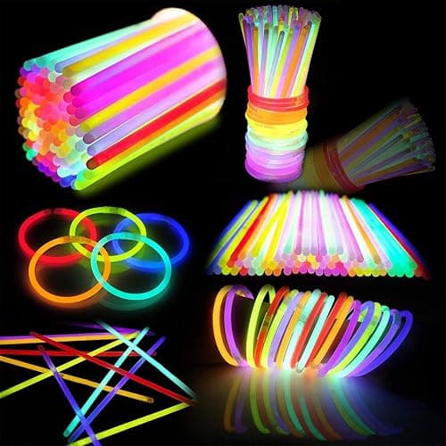 JOYIN Knicklichter Party Set für Kinder,100 Stück Leuchtstäbe, 100 Verbinder, 7 Farben, Neon Knicklichter Ketten Sets für Halloween decoration, Party Deko für Festival Hochzeiten Weihnacht thumbnail 7