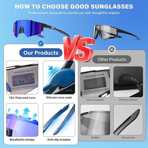 DioKiw Polarized Kids Sunglasses Youth Softball Cycling Sports Sun Glasses Boys Girls UV400 Protection Goggles thumbnail 2