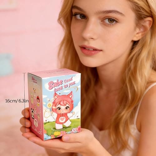 MINISO Babe Good Luck to You Series Blind Box Plush & Cute Vinyl Figures Trendy Bag Charms, Adorable Design as Bag Pendants, Lucky Keychains or Home Decor, Sweet Gift (Random One) thumbnail 8