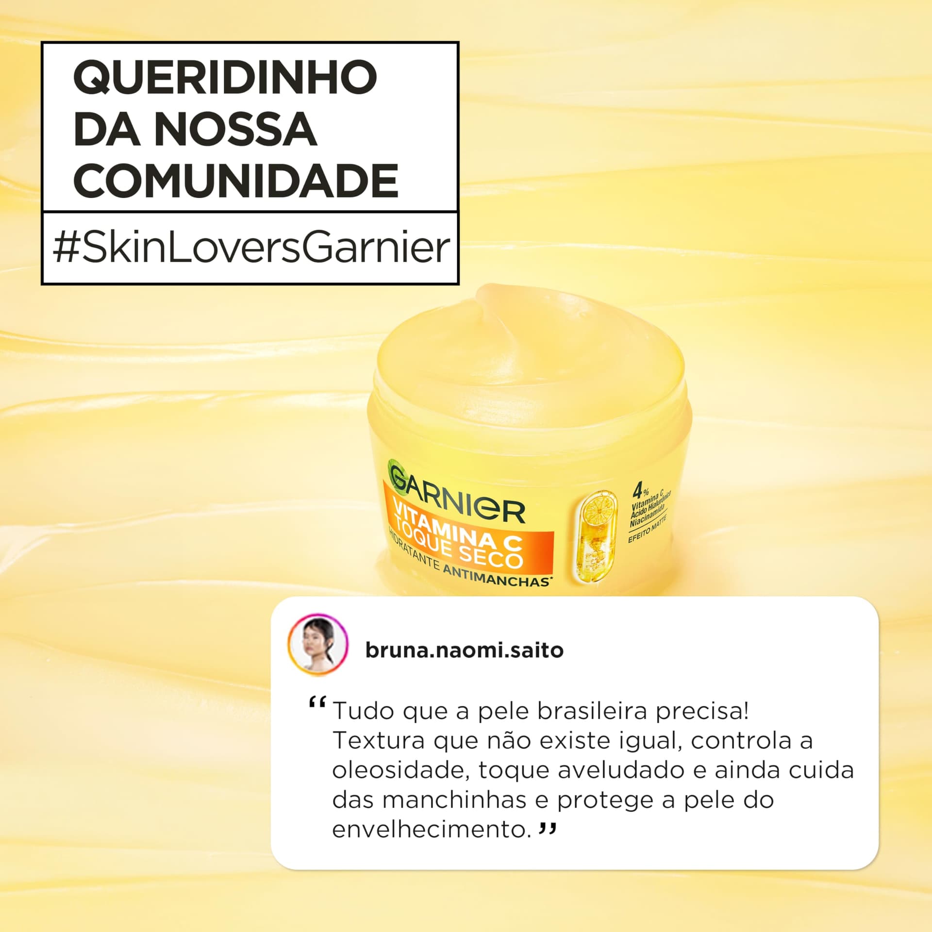 Garnier, Gel Creme Hidratante Facial Antimanchas Toque Seco, com Vitamina C, Niacinamida e Ácido Hialurônico, Controla a Oleosidade e Uniformiza a Pele, 85g thumbnail 9
