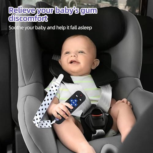 Chuya Baby Teether Toy Chew Toys for Babies 3-24 Months TV Remote Control Shape Teething Relief for Infants (Black) thumbnail 6