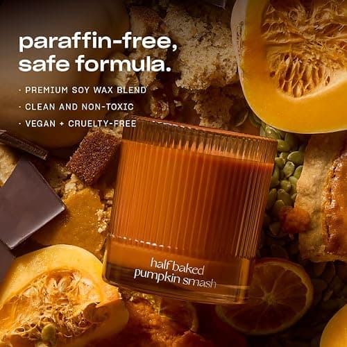Half Baked Pumpkin Smash Scented Candle by Snif, 8.5oz | Festive Fall Candle | 50+ Hours| 100% Cotton Fiber Wicks | Soy Wax Blend | Non-Toxic, Vegan thumbnail 6