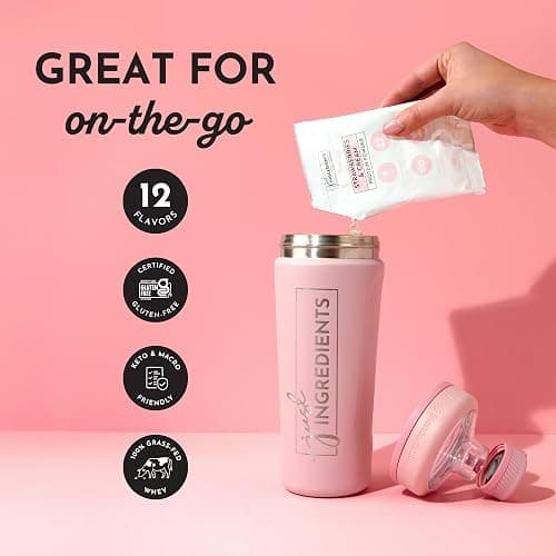 Protein Powder Made with 100% Grass Fed, Non Denatured Whey | Four Different Protein Sources from Organic Whole Food Ingredients | 12 Servings | 22g Protein (12 Servings, Sample Variety Pack) thumbnail 5