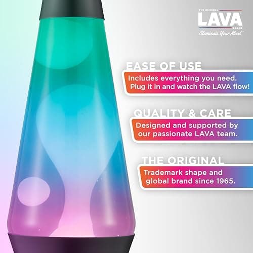 LAVA The Original Lamp - 14.5" Gunmetal Grey - Classic Liquid Motion Lamp - Tri-Colored Green/Blue/Purple - Item #2098 (Amazon Exclusive) thumbnail 3