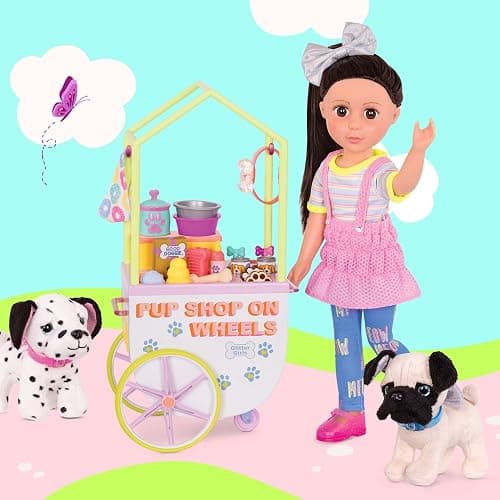 Glitter Girls Dolls by Battat – GG Pop-Pup Shop on Wheels – Pet Play Food for 35.6 cm Dolls & Plush Dogs – Toys, Clothes, and Accessories for Kids Ages 3 and Up thumbnail 9