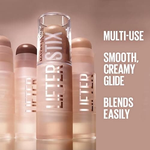 Maybelline Lifter Stix Multi-Use Face Stick - Contour, Bronzer, Concealer and Foundation Stick, All-In-One Creamy Face Makeup with Cranberry Seed Oil, 55, 1 Count thumbnail 3